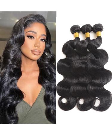 Tasumla 12A Brazilian Virgin Human Hair Bundles - 16/18/20 Inch Body Wave 3 Bundle Deal - Unprocessed Natural Color Weft Weave Extensions - Buy Online on GoSupps.com