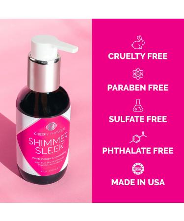 Shimmer Sleek Firming Body Illuminator | Glowing Lotion & Luminizer - Blurs Imperfections | Peptides & Caffeine - 4 Fl Oz | International Shipping Available - Buy Online on GoSupps.com