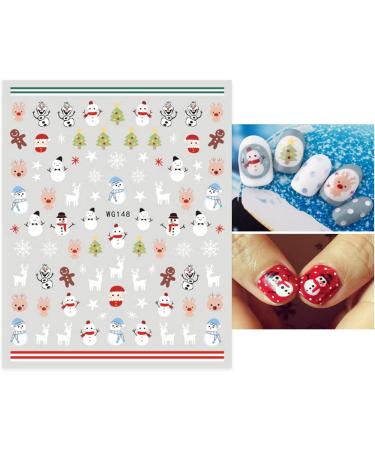Christmas Cartoon Nail Stickers 10 Sheets Self-Adhesive Nail Decal for Kids Nail Art Decoration Design Supplies - Buy Online on GoSupps.com