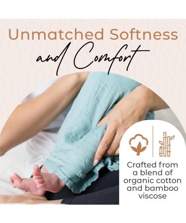 Fern & Avery Swaddle Blankets - Gender Neutral Muslin Swaddles for Baby Boy or Girl - Set of 2 Rainbow Blue Newborn Essential Receiving Blankets - Buy Online on GoSupps.com