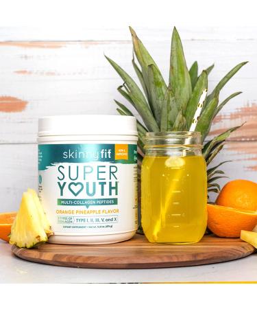 SkinnyFit Super Youth Multi-Collagen Peptides Plus Apple Cider Vinegar  Hyaluronic Acid & Vitamin C Orange Pineapple Flavor  Hair  Skin  Nail & Joint Support  Immunity  Healthy Metabolism  28 Servings 28 Servings (Pack of 1) - Buy Online on GoSupps.com
