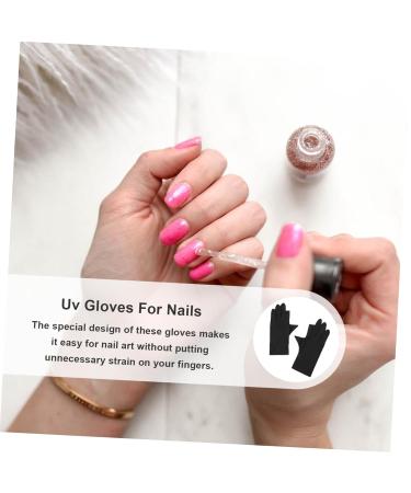 Housoutil 4 Pairs nail UV gloves nail gel Nylon Nail supplies breathable thin section Anti-UV summer sun protection gloves nail protection nail art accessory Accessories gel - Buy Online on GoSupps.com