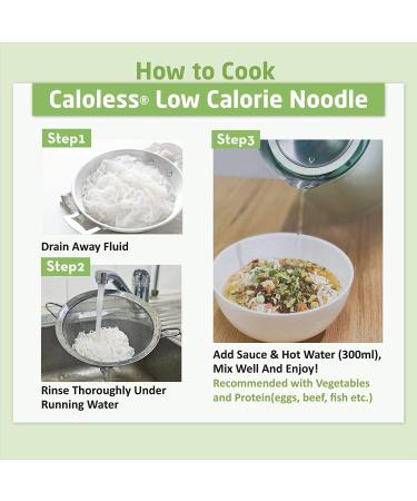 Caloless Konjac Shirataki Noodles 6-Pack - Low Calorie Healthy Food Variety Pack (Chicken/Beef/Chilli & Vinegar) - Gluten Free, Keto Snacks, Non-GMO, Low Carbs, Glucomannan Diabetic Noodle Pasta - Buy Online on GoSupps.com