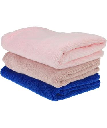 Holiberty Microfiber Super Absorbent Bath Towel & Hair Turban - Quick Drying Blue Shower Cap & Head Wrap for Women - Buy Online on GoSupps.com