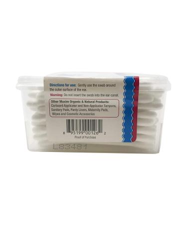 Maxim Hygiene Organic Cotton Swabs - 200 Count | Eco-Friendly & Safe - Buy Online on GoSupps.com