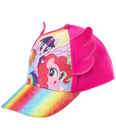 Hasbro Little Girls My Little Pony Cotton Baseball Cap, Rainbow Dash, Dimensional Ears, Age 4-7 4-7 Years My Little Pink