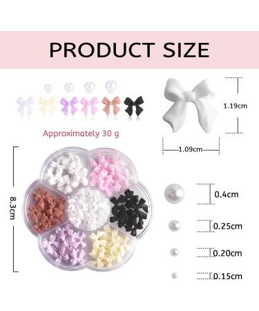 Moguri Colorful Loop Nodes Nail Plug Set - 3D Knot Trailer & DIY Decoration for Nail Art & Jewelry Stones - Buy Online on GoSupps.com