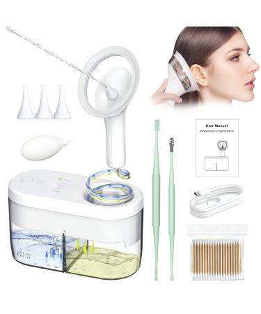 YYNPZQE Electric Ear Wax Removal Tool Professional Ear Irrigation Flushing System Ear Cleaning Kit with Sewage System Safe & Effective Earwax Removal Kit for Adults Kids with 3 Ear Tips 2 Ear Picks