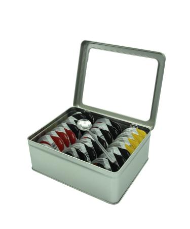 Tassimo Coffee Hamper with 24 Mixed Flavour Pods - Bundle with TinTastic Silver Window Lid Refillable Tin and Spoon