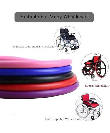 Silicone Wheelchair Push Rim Covers(22/24 Inch) Wheelchair Pusher Cart Ring Protective Sleeve Non-Slip Multiple Colour Choose Can Be Used in Different Environments 24inch Black 24inch Black - Buy Online on GoSupps.com