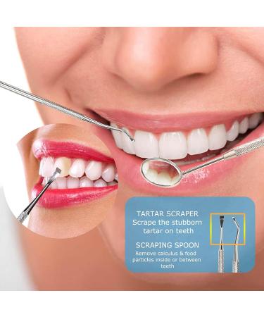Dental Tools Set - 3Pcs Professional Stainless Steel Picks for Teeth Cleaning, Plaque Removal, Tartar Scraper & Oral Hygiene Kit - Buy Online on GoSupps.com