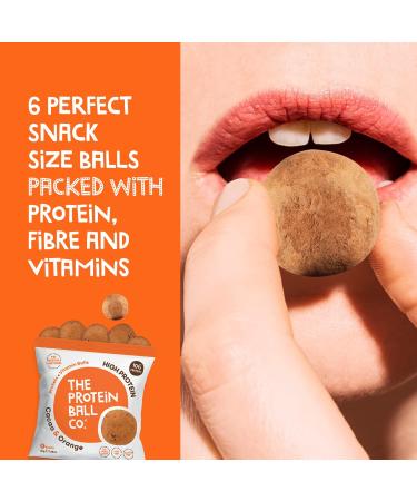 The Protein Ball Co Cacao & Orange Protein Balls - 10 x 45g Bags | Plant Based Snacks with Added Vitamins | High Fibre & Gluten Free | No Artificial Sweeteners - Buy Online on GoSupps.com
