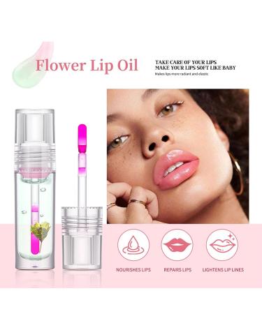 Color Changing Lip Gloss - 5 Color Flower Lip Oil for Hydration & Plumpness | Long Lasting Gloss for Women & Girls - Buy Online on GoSupps.com