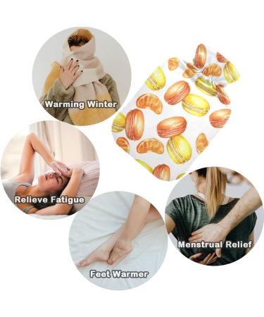 Naanle Orange Macaron Hot Water Bottle 1L Transparent Heat Bottle for Bed & Pain Relief | Heat & Cold Therapy - Buy Online on GoSupps.com