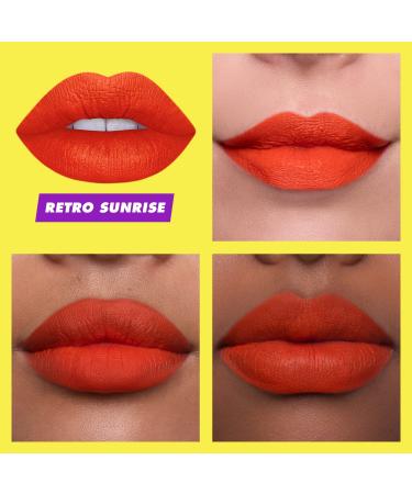 Lime Crime Retro Sunrise Comfort Matte Lipstick - Bright Red-Orange Shade for All-Day Wear | Long Lasting & Paraben-Free - Buy Online on GoSupps.com
