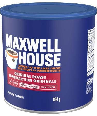 Maxwell House Medium Original Roast Ground Coffee 864 gr Tin - Buy Online on GoSupps.com