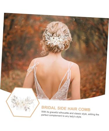 FRCOLOR 1pc Hair Comb Bride Headpieces for Wedding Gold Hair Clips Delicate Bride Hairpin Hair Claw Clips for Women Rhinestone Barrettes for Women Hair Decorations Prom Headpiece Alloy - Buy Online on GoSupps.com