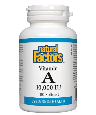 Natural Factors Vitamin A 10000 IU 180 Softgels