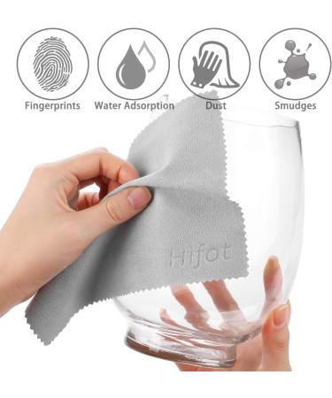 Hi-Fot Microfiber Glasses Cleaning Cloths - 12 Pack for Glasses Sunglasses Cameras & Tablets | Multicolor 5.7x6.9 & 14.5x17.5 cm - Buy Online on GoSupps.com