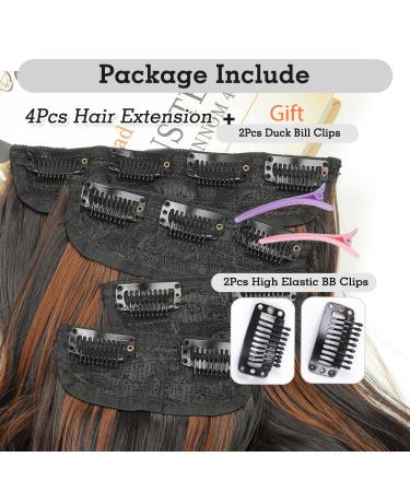 YDDM 24-Inch Wavy Hair Extensions - Clip-In Synthetic Hair Realistic Look 4pcs Affordable & Easy to Use - Buy Online on GoSupps.com