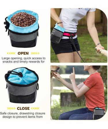 Dog Training Pouch Puppy Training Bag 4 Ways to Wear Dog Training Treat Pouch with Adjustable Waistband Shoulder Strap Include Collapsible Dog Bowl and Dog Training Clicker Olive Green - Buy Online on GoSupps.com