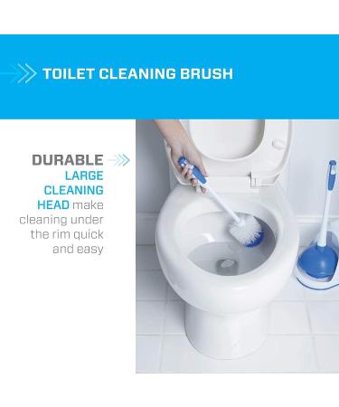 Mr. Clean Turbo Plunger and Bowl Brush Caddy Set - Blue/White 1-Pack - Buy Online on GoSupps.com