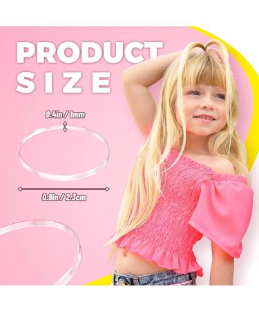 1000 Pcs Small Clear Hair Elastics - Soft Mini Elastic Hair Ties - 2mm Width, 20mm Length - Ideal for Girl, Women, Baby, Toddler, Pets - Braids, Ponytail - 1000Pcs Clear Hair Elastics - Buy Online on GoSupps.com