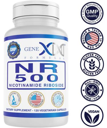 Genex Formulas NR Nicotinamide Riboside 500mg/Serving (120 Capsules) NAD+ Precursor for Healthy Aging - GMP-Certified Non-GMO Gluten-Free Vegetarian (1 Pack) 120 Count (Pack of 1) 500mg - Buy Online on GoSupps.com