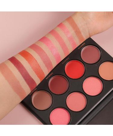 8 Colors Blush Palette Shimmer & Matte Blush/Highlighter Face Palette Highlight Cream Blush Makeup Palette - Buy Online on GoSupps.com