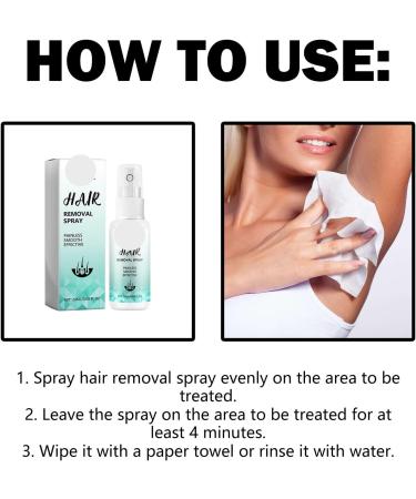 Spray D pilatoire Doux Et Lisse for Tout Le Corps Et Les Aisselles - Solution D pilatoire Douce Non Irritante Hydratante Et Rafra chissante(2PCS) - Buy Online on GoSupps.com