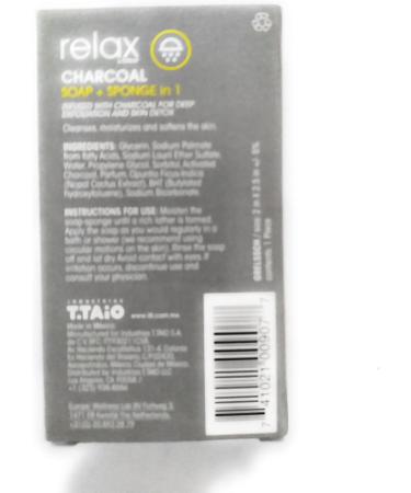 Charcoal Soap and Sponge Set | Natural Skincare for All Skin Types - Shop Internationally - Buy Online on GoSupps.com