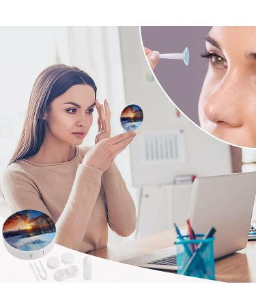 Winter Sunrise Sunset Landscape Contact Lens Case - Portable Travel Storage Box - Buy Online on GoSupps.com