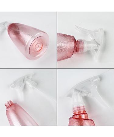 Gvolatee 3 STK 500ml Refillable Spray Bottles - Transparent Plastic Atomizer for Plants Hair and Cleaning - Professional Water Spray Bottle in Pink - Buy Online on GoSupps.com