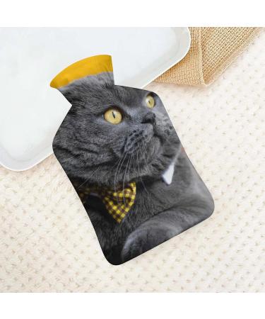 Fat Cat Hot Water Bottle with Plush Cover - Cozy Hand Warmer for Adults & Children | 26.5x15.3cm Perfect for Cold Weather - Buy Online on GoSupps.com