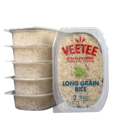 Veetee Long Grain Rice - 2 Minute Rice Microwavable Meals - Instant Rice Meals Ready to Eat Gluten Free Precooked Rice - 10.6oz, Pack Of 6