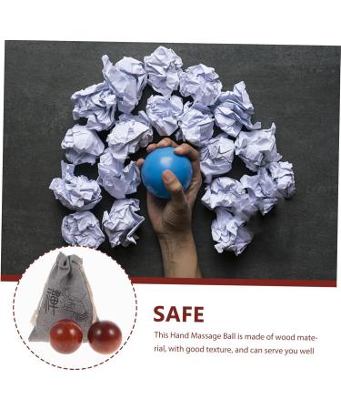 Gleavi 3 Sets Handball Smooth Wooden Balls for Exercise & Massage | Hand Exercise & Health Training Tools - Buy Online on GoSupps.com