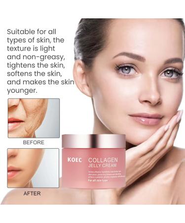 Collagen Jelly Face Serum Collagen Jelly Cream with Niacinamide & Hydrolyzed Collagen Korean skincare Face Serum Moisturiser - Boosts Skin's Barrier Hydration and Glow For All Skin Types(100G) - Buy Online on GoSupps.com