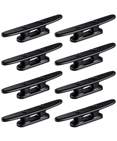 HESTYA Black Boat Cleat Kayak Cleats Boat Dock Cleats Boat Kayak Canoe Cleat 4 Inch Black Strong Nylon Cleats for Boat Mooring Accessories Beach Lake Maritime Decor (8 Pieces)
