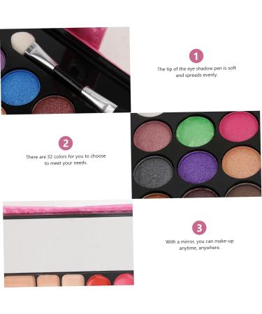 NOLITOY 1pcs 32 Eye Shadow Eyeshadow Matt Eyeshadow Pallet Eyeshadow Palette Pearlescent Shell 1 count (Pack of 1) Pink - Buy Online on GoSupps.com