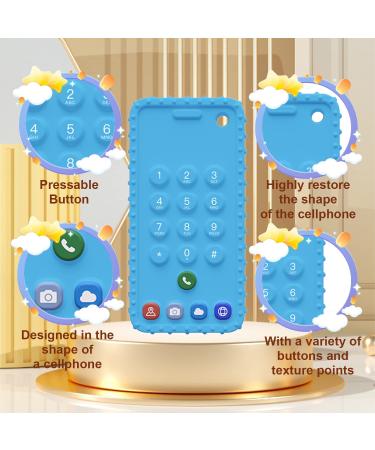 Silicone Remote Control Shape Baby Teething Toys 2 Pack | Chew Toys for Boys and Girls | Silicone Teether Toy for Babies 3-12 Months | Grey+Blue - Buy Online on GoSupps.com
