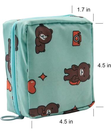 Blue Sanitary Napkin Storage Bag Menstrual Cup Pouch - Portable Feminine Menstruation First Period Bags for Girls and Women - Buy Online on GoSupps.com