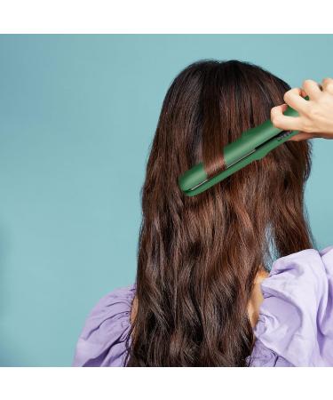 2 in 1 Mini Curling Wand & Flat Hair Straightener - Portable Travel Styler for All Hair Types (Green) - 2024 New Mini Design for Short Hair - Buy Online on GoSupps.com