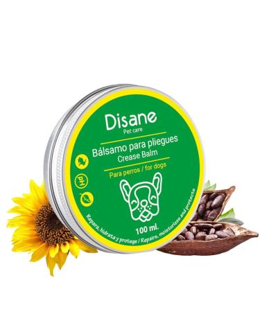Disane Natural Dog anti-wrinkle balm 100ml |Dog fold cream |Protects repairs and moistened the irritated skin on the face and on the dog's ears.Free of fragrance and flavors.