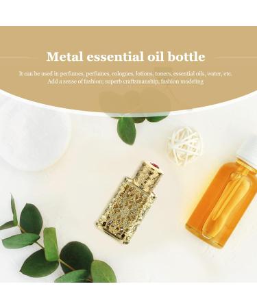 Buy Refillable Perfume Bottle Set - 3 Gold Arabian Essential Oil Bottles (3ml) | Vintage Travel Perfume Container - Fancy Retro Design - Buy Online on GoSupps.com