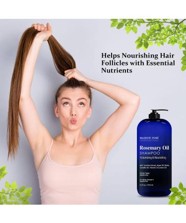 Majestic Pure Rosemary Hair Loss Shampoo - 16 fl oz | Promotes Hair Growth and Strength - Buy Online on GoSupps.com