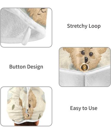 Tea Cup Dog Hair Towel 2 Pack | Super Absorbent Quick Dry Hair Turbans for Women & Girls - Buy Online on GoSupps.com
