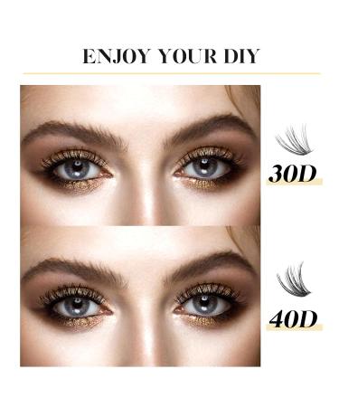 320pcs Lankiz Individual Eyelashes - 30D/40D D Curl 9-16mm Mix Cluster Lashes for DIY Extensions - Reusable Artificial Eyelashes - Buy Online on GoSupps.com