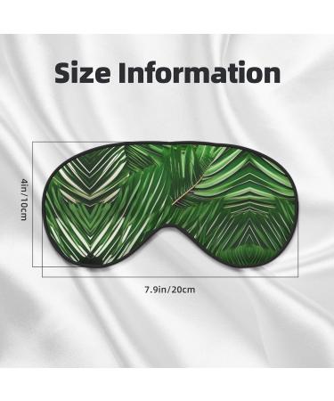FoRes Lush Green Palm Leaves Print Sleep Mask - Adjustable Light Blocking Eye Mask for Deep Rest - Unisex Design - Buy Online on GoSupps.com