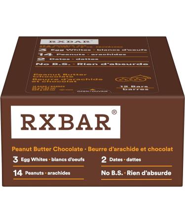 RXBAR Peanut Butter Chocolate Protein Bars 12 x 52 g & Protein Bar Peanut Butter 12x52g (Pack of 12) Bar + Protein Bar Peanut Butter - Buy Online on GoSupps.com