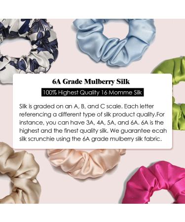 100% Silk Scrunchies for Women | Strong Hold Hair Ties | Soft Elastic Ponytail Holders in Lavender | Stylish Hair Jewelry - Buy Online on GoSupps.com